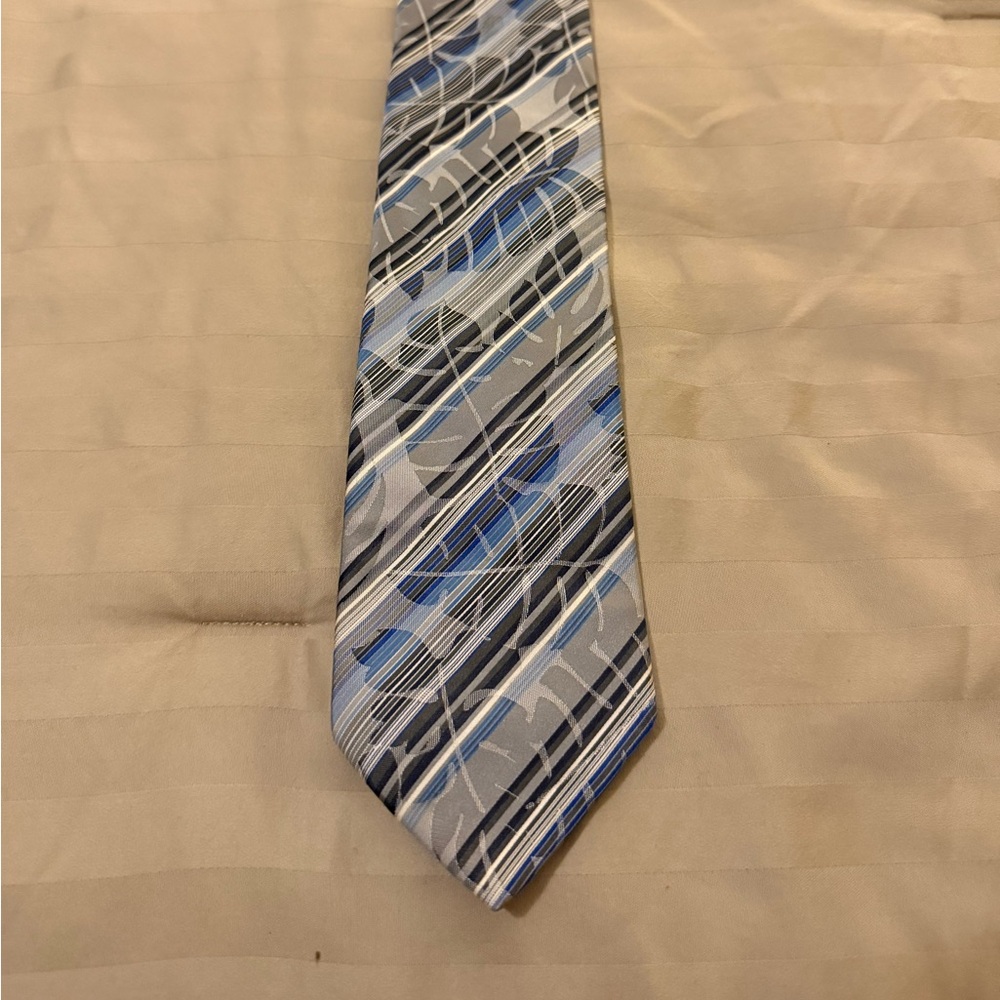 Stylish Blue, Black, and Gray Men's Tie